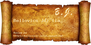 Bellovics Júlia névjegykártya